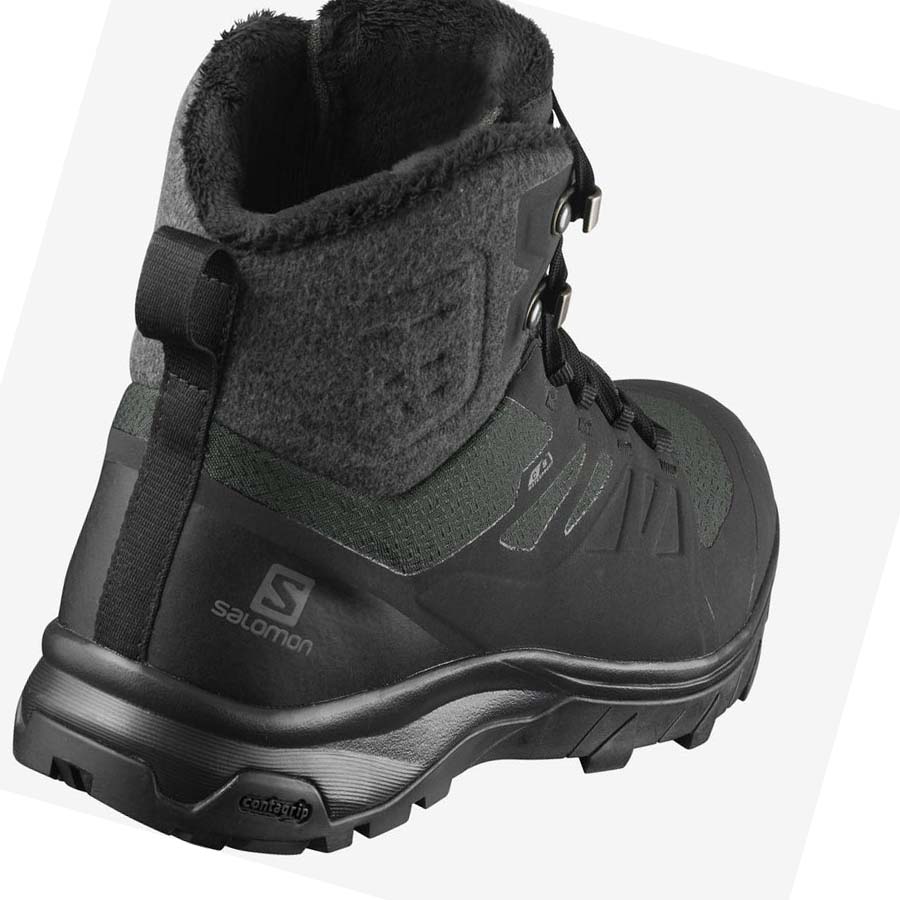 Salomon OUTBLAST THINSULATE™ CLIMASALOMON™ WATERPROOF Téli Csizma Női Fekete | HU 3012XYU